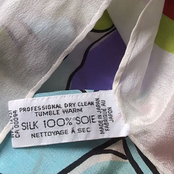 Liz Claiborne 💯Silk Colorful Summer Fruit Watermelon Print Large Scarf Bandana - Picture 11 of 11